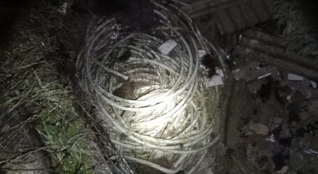Trei hoți, prinși în flagrant de polițiști în timp ce furau 160 de metri de cablu din cupru din Zalău