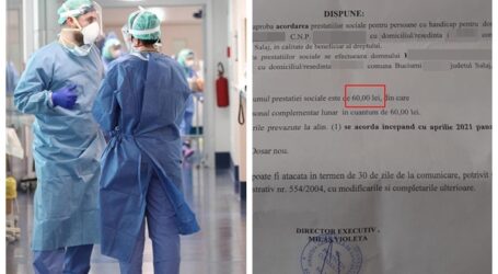 Pensie ÎNJOSITOARE – 60 de lei pentru un sălăjean din comuna Buciumi care suferă de un HANDICAP la inimă