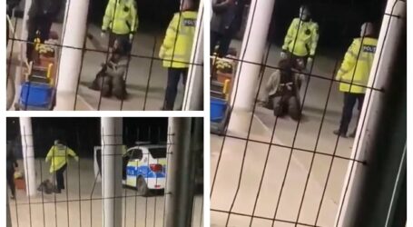 VIDEO. Bărbat cu probleme medicale, bătut cu bestialitate de un polițist în parcarea magazinului Profi din Nușfalău: „ridică-te, gunoiule”