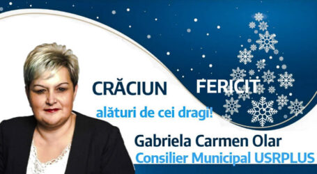 Gabriela Carmen Olar vă urează SĂRBĂTORI FERICITE!