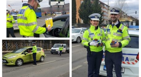 Polițiștii din Zalău au desfășurat o campanie de educație rutieră în trafic