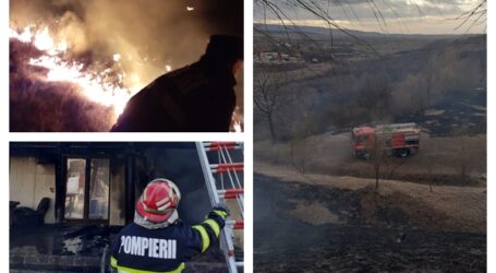 Weekend plin de incendii în județul Sălaj