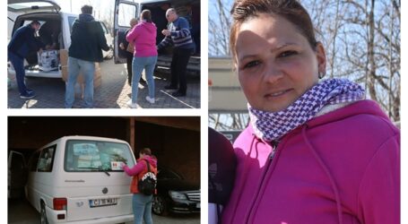 Reprezentanți ai Primăriei Vârșolț au mers în Ucraina cu donații pentru populația dintr-o comună înfrățită