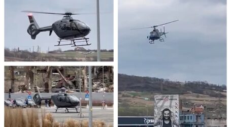 VIDEO. Patronii complexului comercial Value Center au venit în vizită la Zalău cu 2 elicoptere