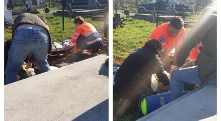FOTO. Moarte suspectă în Someș-Odorhei. Un bărbat a murit în timp ce se afla în cimitir