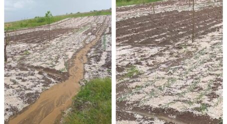 FOTO. O comună din Sălaj, lovită de grindină, după vremea instabilă din ultimele zile