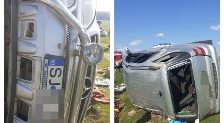 FOTO. Accident grav în Șimleu Silvaniei. 7 adolescente au fost rănite, 3 în stare gravă, după ce s-au aventurat cu mașina pe un câmp