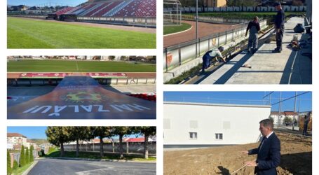 FOTO. Investiții importante la Stadionul Zalău, realizate prin Direcția Patrimoniu
