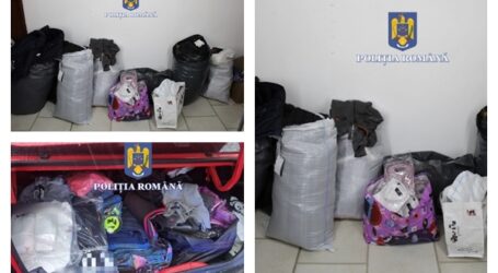 FOTO. Haine și parfumuri contrafăcute, confiscate de la un clujean care a vrut să le vândă în Sălaj