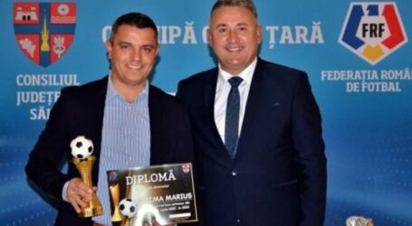 Fostul fotbalist de la UTA și Alba Iulia, Marius Cozma a primit premiul de cel mai bun antrenor din fotbalul mic sălăjean