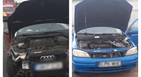 FOTO. Accident la ieșirea din Românași, pe drumul spre Cluj
