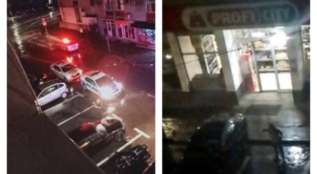 FOTO. Dezastru în weekend în cartierul Păcii din Zalău: mașină vandalizată, scandaluri și persoane care trag din pungă