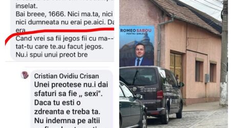 Un preot ortodox din Șimleu Silvaniei jignește enoriașii: „jegosule”, „zdreanță”. Pe casa parohială, banner mare cu PSD