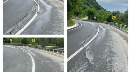 VIDEO. Graba strică treaba. Un drum din Sălaj a început să se surpe, deși lucrările de reabilitare au fost finalizate înainte de termen