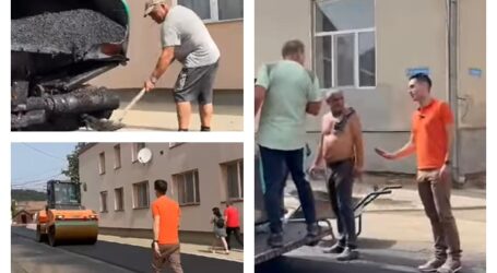VIDEO. La Șimleu Silvaniei se face treabă bună. Străzi importante, asfaltate prin implicarea administrației locale