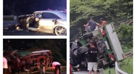 FOTO. Cum s-a produs accidentul grav de pe Meseș de ieri seară: un șofer a intrat pe contrasens