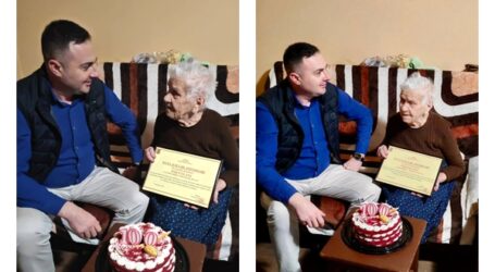100 de ani de viață. Ajunsă la centenar, o doamnă din comuna Cristolț a fost distinsă de primar