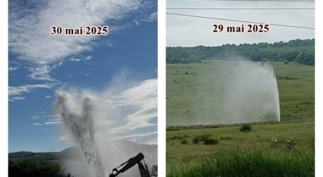 FOTO. Ziua și defecțiunea la rețeaua de apă ce alimentează Zalăul