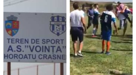 Bătaie generală la un meci de fotbal din Sălaj – jucătorii și suporteri și-au împărțit pumni și injurii