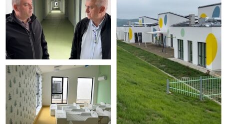 FOTO. Călin Forț și echipa sa, vizită pe șantierul de la noua creșă din Zalău. Lucrările, aproape finalizate