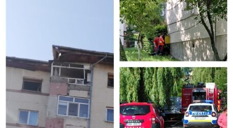 FOTO. Detalii de la explozia din Zalău – a afectat un apartament și se pare că a fost provocată