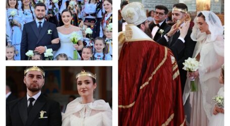 Nuntă mare în Sălaj! Episcopul Benedict a binecuvântat mirii – artista Alexandra Chira și Darius Florian. Cine au fost nașii