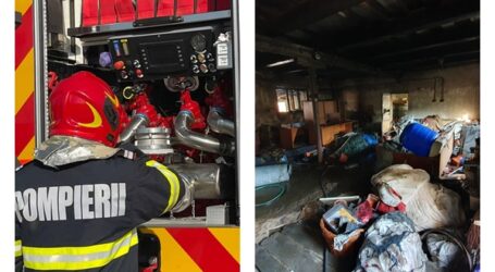 ULTIMA ORĂ! Incendiu la un depozit de materiale de construcții din Zalău. 12 persoane s-au autoevacuat