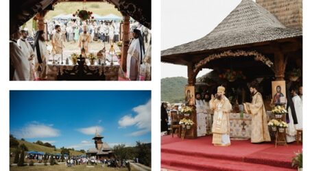FOTO. Sărbătoare mare la Stârciu – Episcopul Benedict în mijlocul credincioșilor