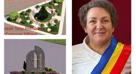 FOTO. Zona centrală din Băbeni și Ciocmani se schimbă la față – zone verzi, fântână publică și parcări