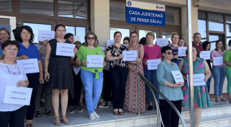 Încă o zi cu protest la Casa de Pensii Sălaj