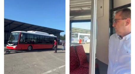 FOTO. Primul autobuz nou a ajuns la Transurbis Zalău. Directorul Alin Oros anunță schimbarea parcului auto