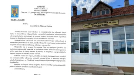 Anunț IMPORTANT al Primăriei Cizer. Se solicită oprirea lucrărilor de extinere a amenajamentelor silvice până la clarificarea situației juridice a terenurilor vizate