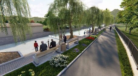 FOTO. Așa va arăta noua zonă de promenadă din Jibou – primarul Dan Ghiurco a semnat contractul de finanțare