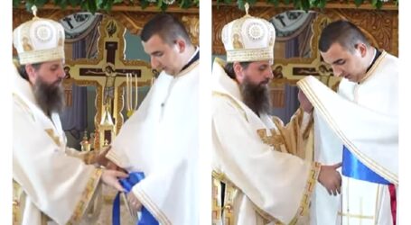 Tânărul preot din Boian – Cizer –  distins de Episcopul Benedict cu brâu albastru – sachelar, un rang onorific