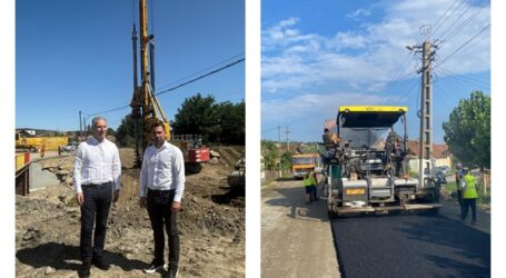 Dinu Iancu-Sălăjanu, președintele Consiliului Județean Sălaj, pe șantierul drumului Halmășd – Camăr