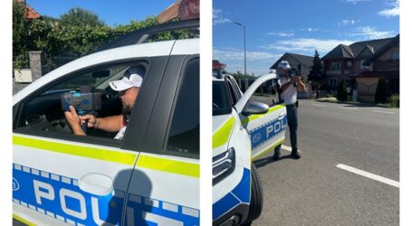 În Sălaj, polițiștii rutieri au prins șoferi care au depășit cu 70km/h viteza maximă admisă prin localitate