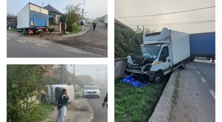 FOTO. Accident în această dimineață în Românași.