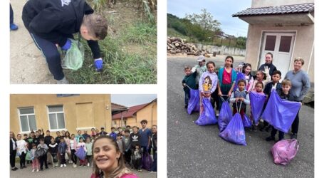 Profesorii și elevii și-au unit forțele într-o amplă acțiune de ecologizare în Băbeni