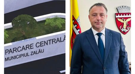 Acces restricționat în parcarea din spatele Primăriei Zalău – se efectuează foraje pentru studiul geotehnic