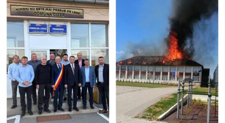 JOS PĂLĂRIA. Consilierii locali din Cizer și-au DONAT indemnizația pentru refacerea școlii mistuită de incendiul din vară