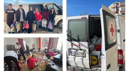Unitățile de învățământ din Zalău și Șimleu Silvaniei, sprijin real pentru Crucea Roșie Sălaj. S-au donat sute de bucăți de alimente și dulciuri pentru cei aflați în nevoie