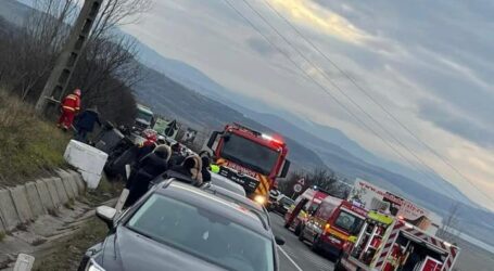 FOTO. Înainte de Crăciun, accident grav între Vârșolț și Hereclean