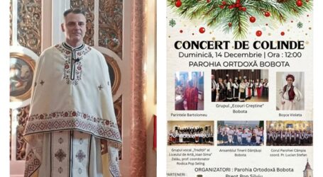 Biserica Ortodoxă din Bobota și preotul Silviu Pop organizează un spectaculos Concert de Colinde