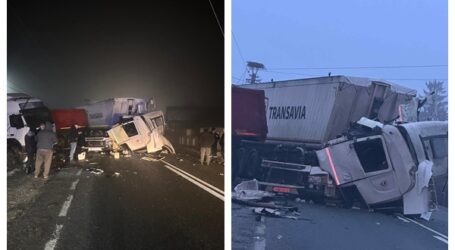 FOTO. Accident în Poarta Sălajului. Se circulă cu dificultate pe ruta Zalău – Cluj