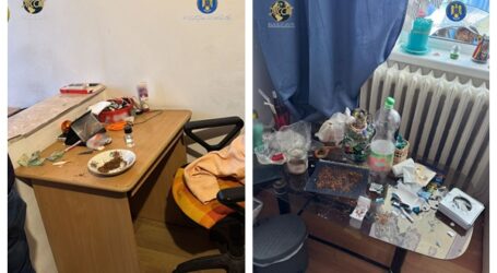 FOTO. Traficant de droguri din Zalău, prins în flagrant vineri. A fost arestat preventiv