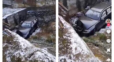FOTO. Un tânăr din Sălaj a plonjat cu mașina într-o vale, apoi s-a postat pe TikTok. A scăpat fără nicio zgârietură, dar postarea a devenit virală