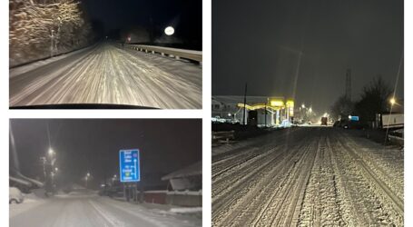 RESTRICȚIE de circulație pe Meseș până la ora 8.00. Drumurile naționale și județene, acoperite de zăpadă