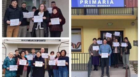FOTO. A fost grevă în mai multe primării din Sălaj – funcționarii nemulțumiți de reducerile anunțate de Guvernul Bolojan
