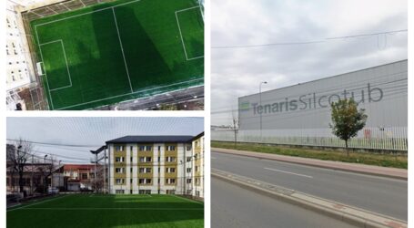 FOTO. Tenaris Silcotub a donat 132.000 de lei pentru modernizarea terenului de sport de la Liceul Tehnologic „Mihai Viteazul” din Zalău