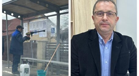 Stațiile de autobuz din Zalău, curățate, spălate și dezinfectate în fiecare săptămână de angajații Transurbis